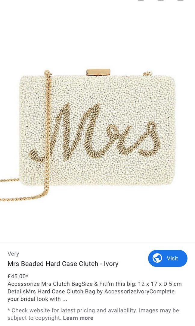 Mrs wedding clutch bag beaded