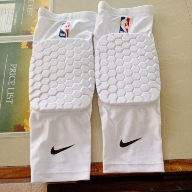 Nike NBA White Silk Kneepad Leg Sleeve Soft Fabric Sports Padded