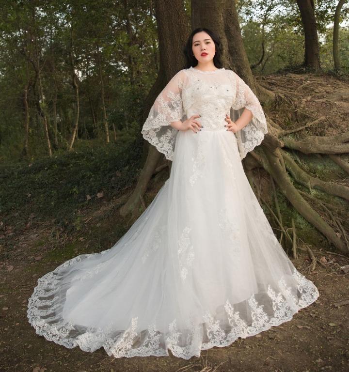 Plus size cheap bridal cape