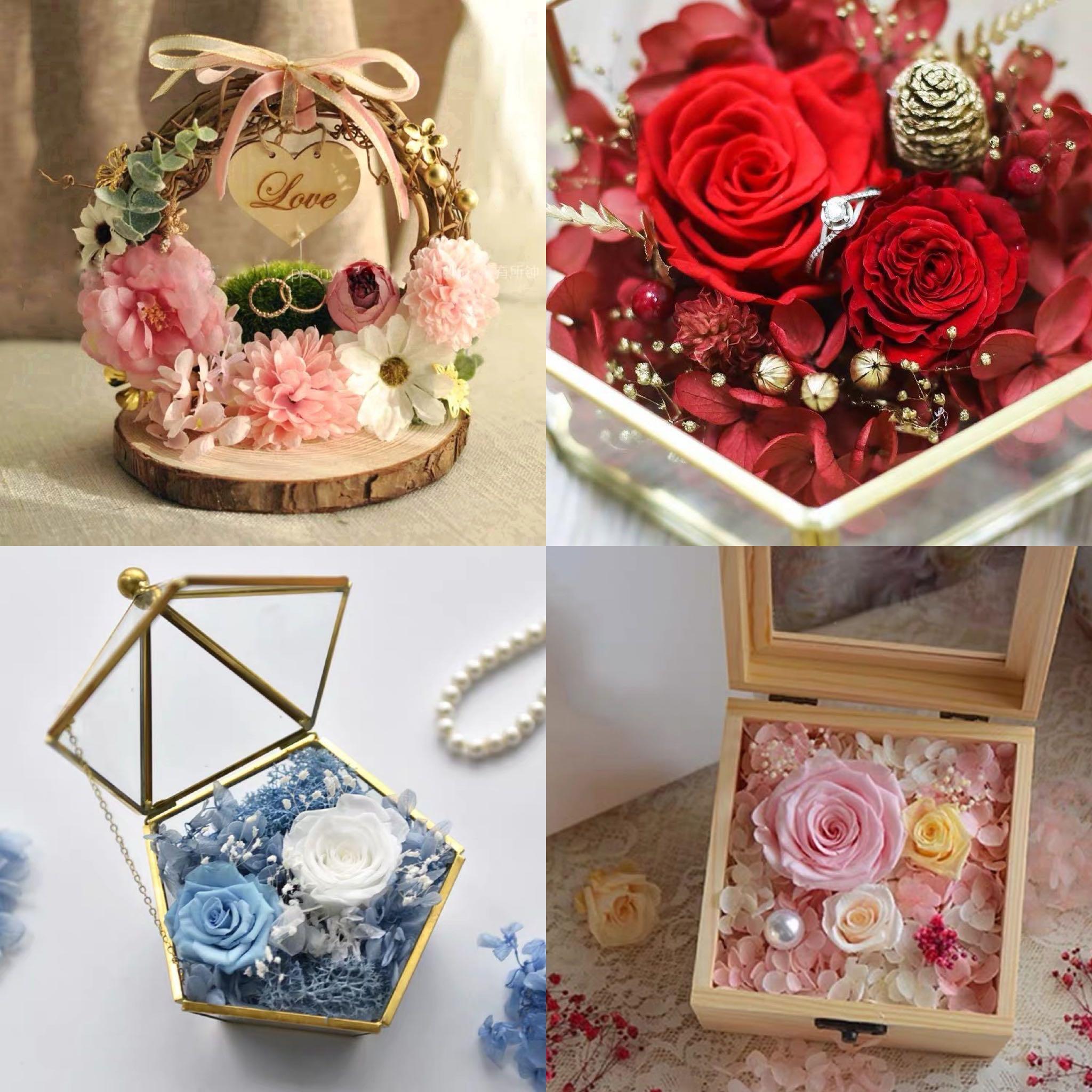 Wedding ring online flower bouquet