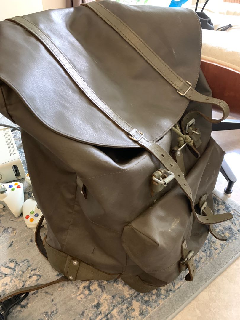 Real Swiss Army Military Backpack from 1980's For Sale with