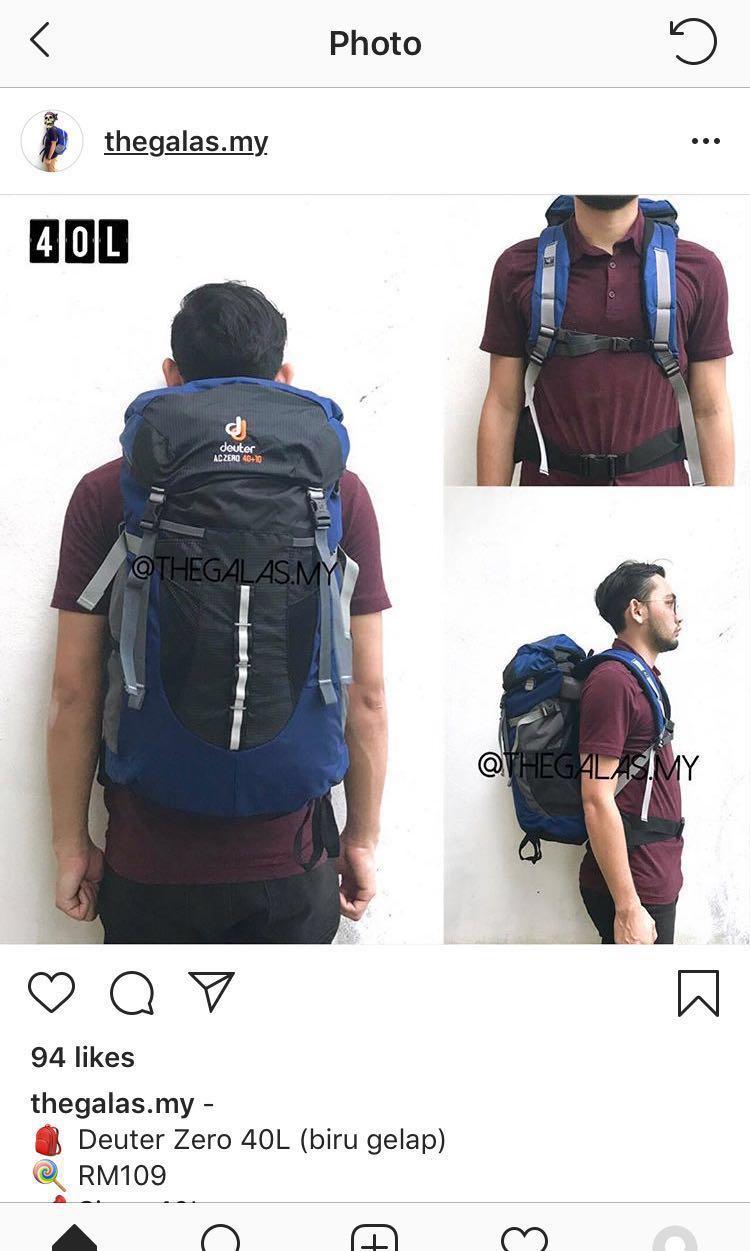 REDUCED PRICE Deuter Backpack 40L Men s Fashion Bags Backpacks on Carousell
