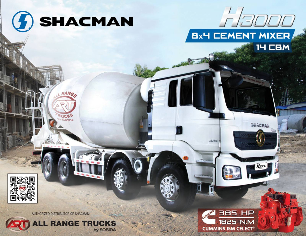 SHACMAN H3000 Cement Mixer Truck 8x4 12 wheeler