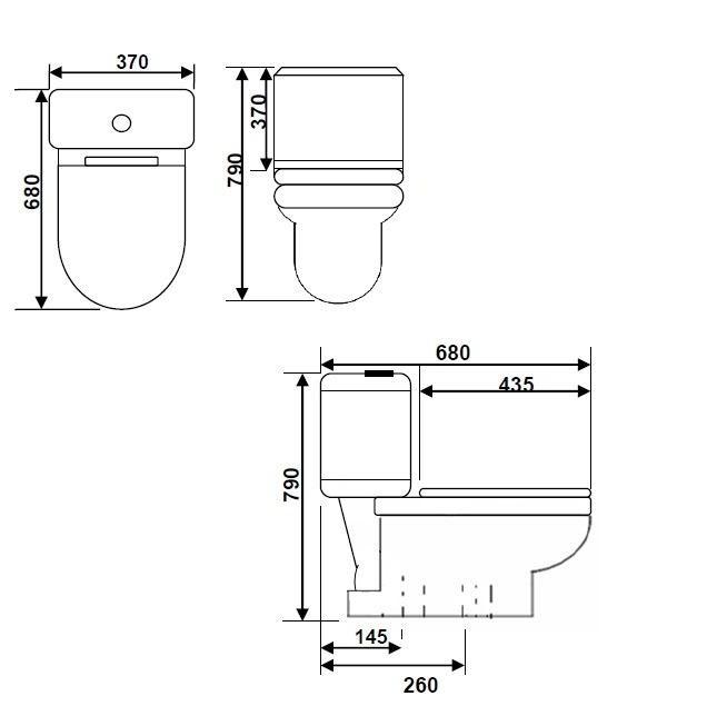 Baron Toilet bowl with installation // toilet bowl baron v800