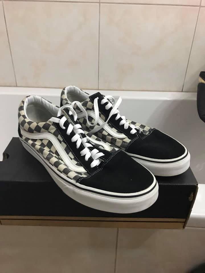 Vans Checkerboard Old Skool Men S Fashion Footwear Sneakers On Carousell