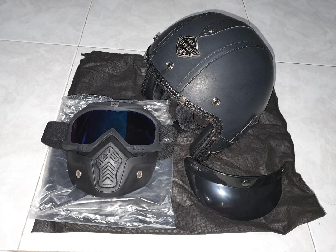 Voss leather clearance helmet