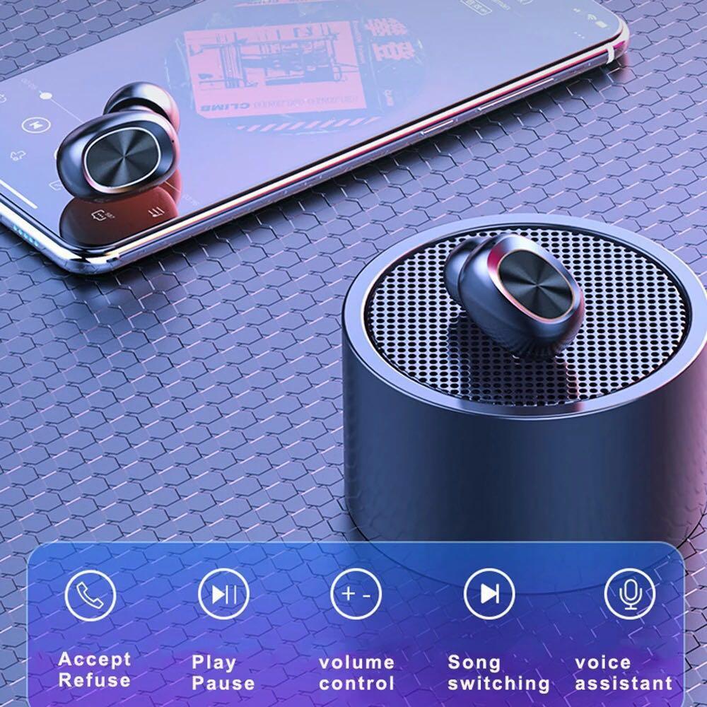 Wireless earbuds B5 tws 5.0 with 300mAh built in powerbank