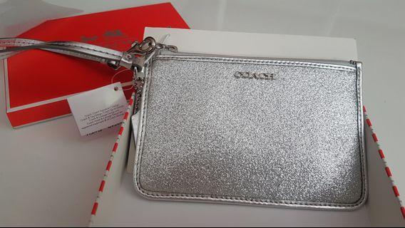 Coach Clutch Glitter Skinny Mini Handbag Wallet with Tags and Box included