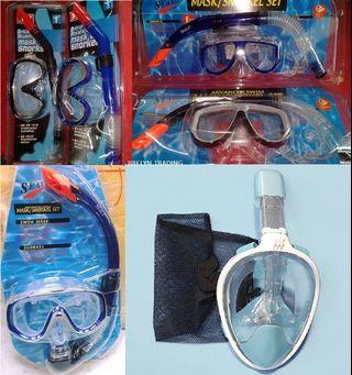 Snorkel Set, Free Diving, Skin Diving Mask, Swimming