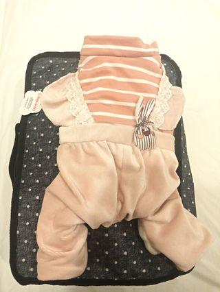 Turtleneck dungaree dog outfit - new with tags
