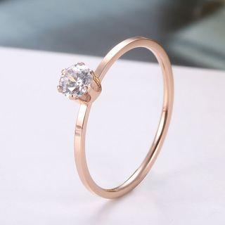 Women Classic rose gold Diamond Ring