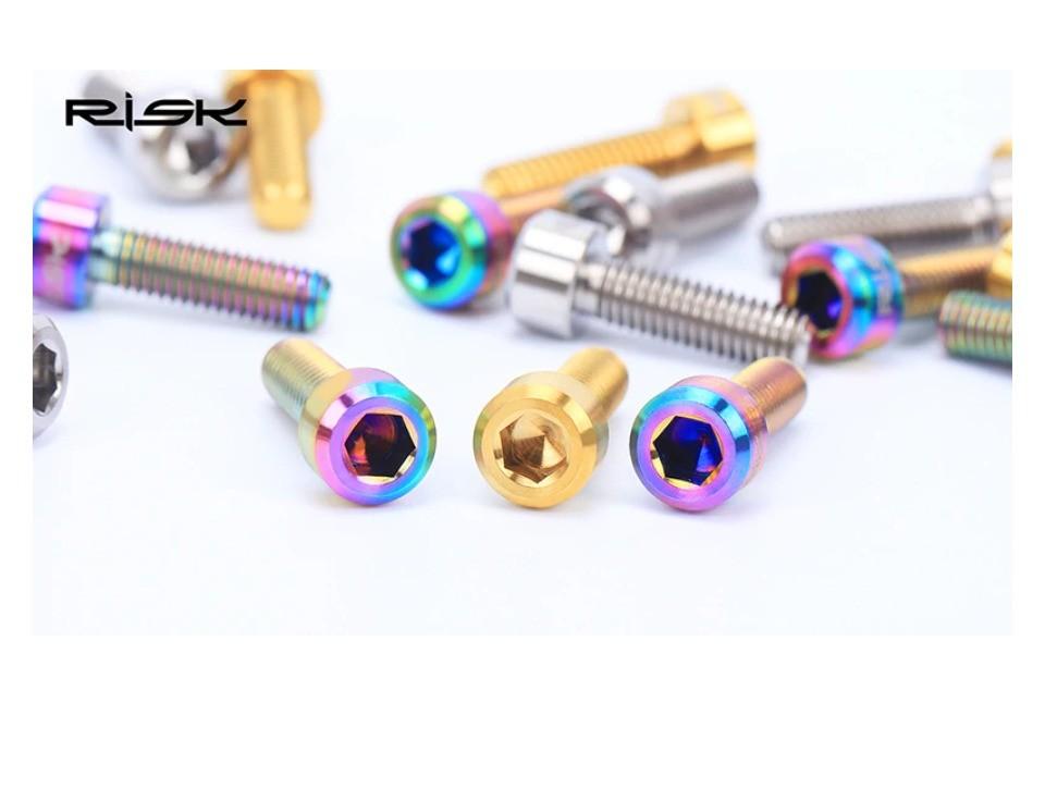 4pcs M6x20mm Titanium Ti screw Bolts for bicycle Disc Brake Caliper