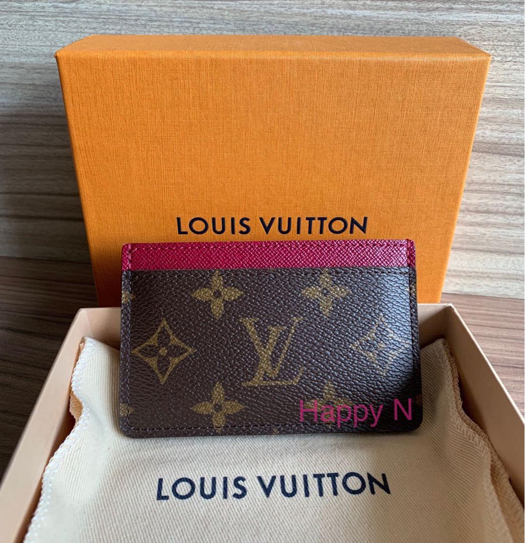 💕 Louis Vuitton Card Holder in Fuchsia, Women's Fashion, Bags