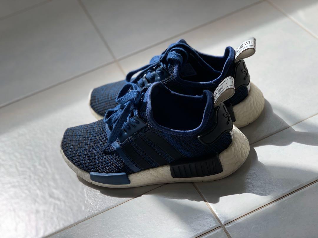 Adidas NMD R1 Mystic Blue Men s Fashion Footwear Sneakers on Carousell