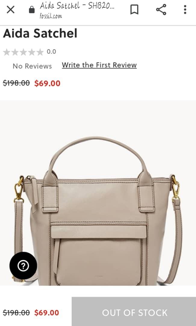 Aida satchel taupe Fossil New