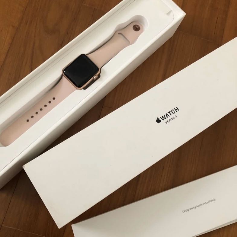Gold rose apple watch series 3 sales