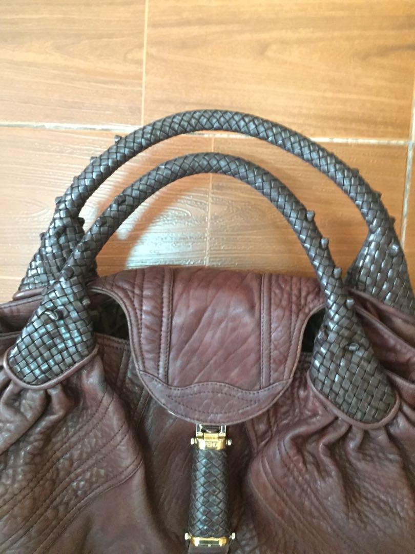 Authentic Fendi Spy (Category: Luxury Bags & Wallets) located in Legazpi City. Submitted by brandedstuffphl (Listing ID 281002651, Image 2). Description: Fendi Spy Authentic, Preloved Selling low! Flaws: few discolorations and scuffs (last 2 pics).