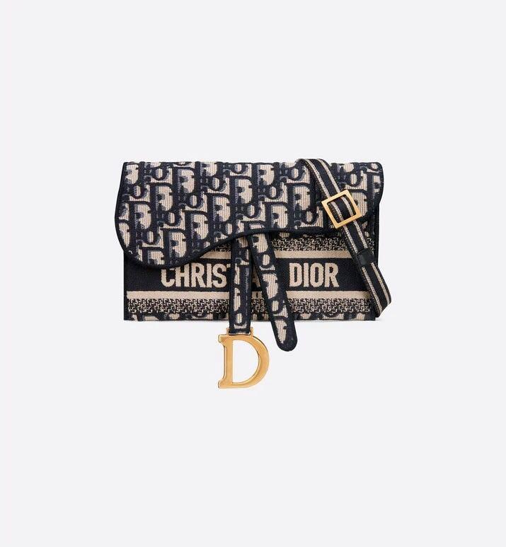 Blue Saddle Dior Oblique Pochette