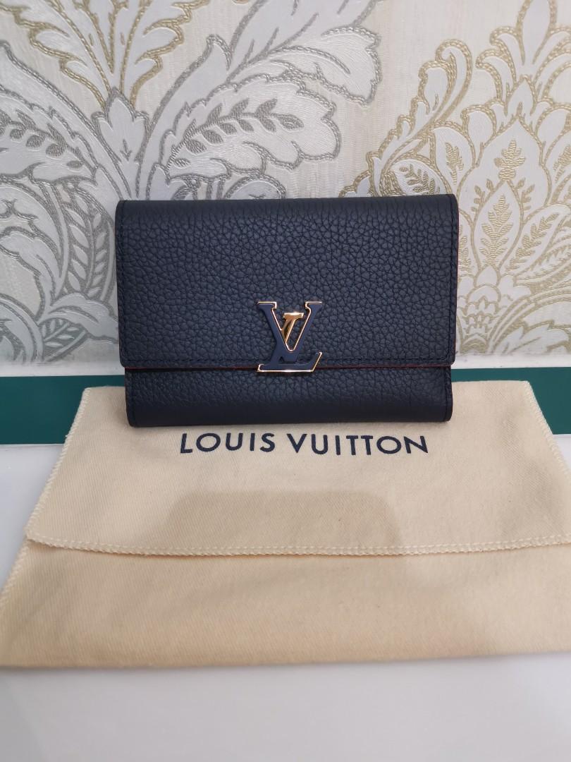 Brand New LV Capucines Compact Wallet Marine Rouge with GHW
