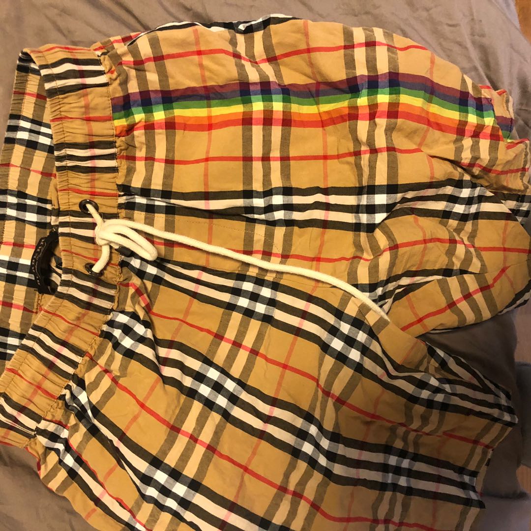 Burberry rainbow shorts clearance