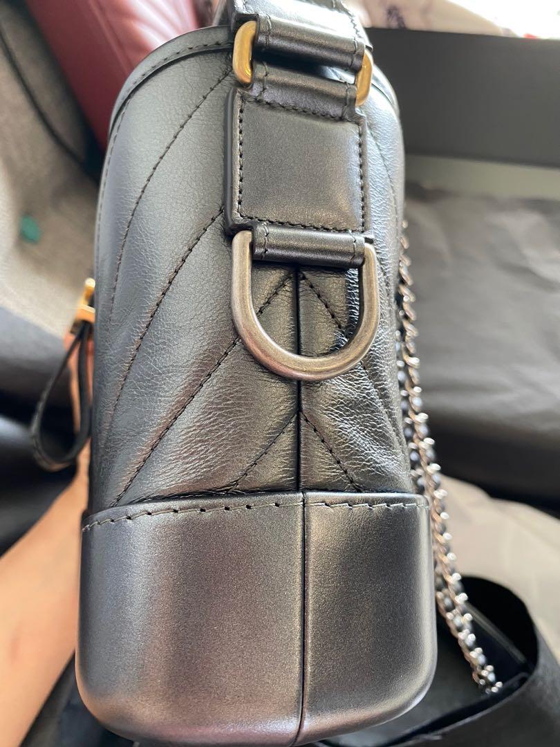 Chanel Gabrielle small hobo metallic Grey 珠光深灰chevron