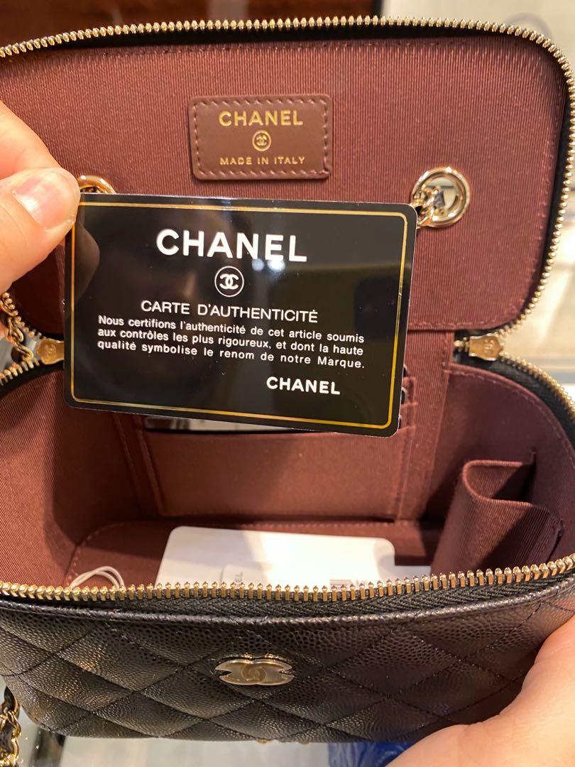 CHANEL Vanity Sling Bag in Black Caviar Leather 100% AUTHENTIC+