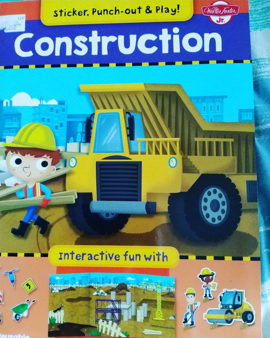 Construction sticker book on Carousell