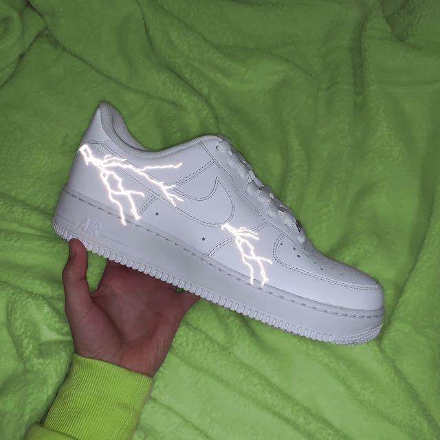 custom air force 1 s reflective htv design