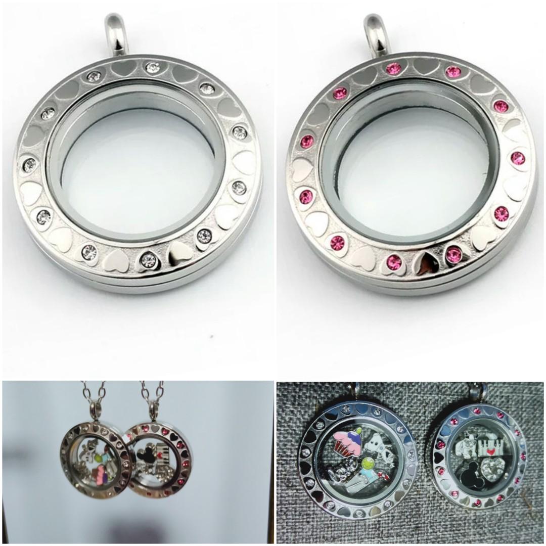 Customized premium heart stone stainless steel memory locket , Women's ...