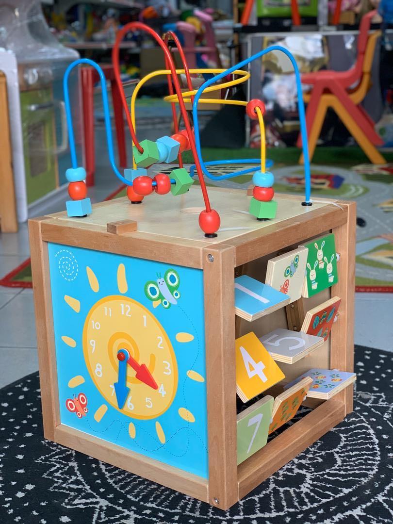 Elc giant store wooden activity cube