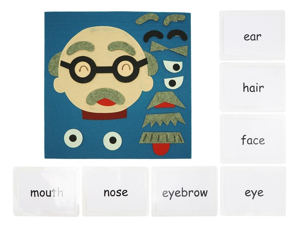 7 Face Parts Children Kids Early English Learning Educational ...