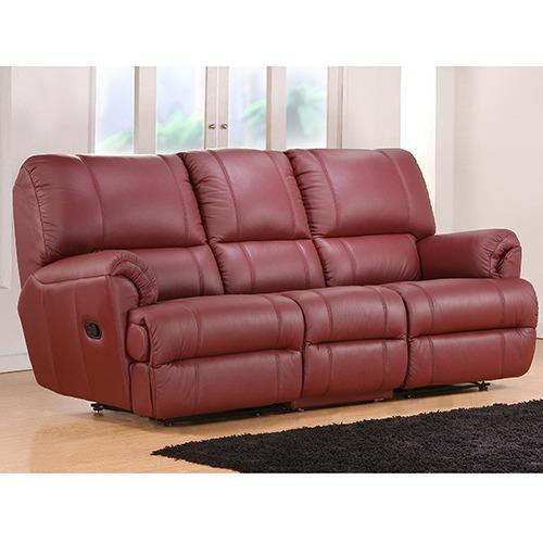 Full Thick Leather Recliner Sofa Offer, Red Leather Recliner Sofa