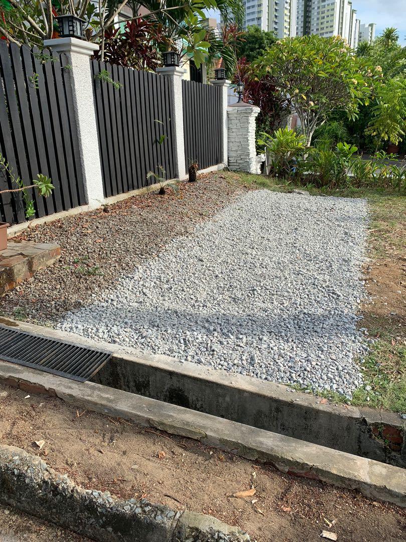 Ground Leveling (Category: Everything Else) located in Singapore. Submitted by eventnlandscape (Listing ID 281112563, Image 3). Description: PM us now for your landscaping yards. Price varies based on size, materials and quantity. Picture shows ground leveling works done at Jalan Kayu to create a parking lot for home owners car. 🤗.