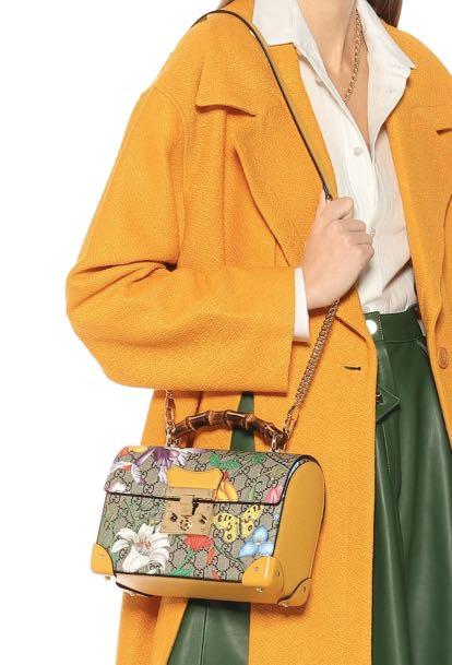 GUCCI PADLOCK GG SUPREME FLORA SHOULDER BAG