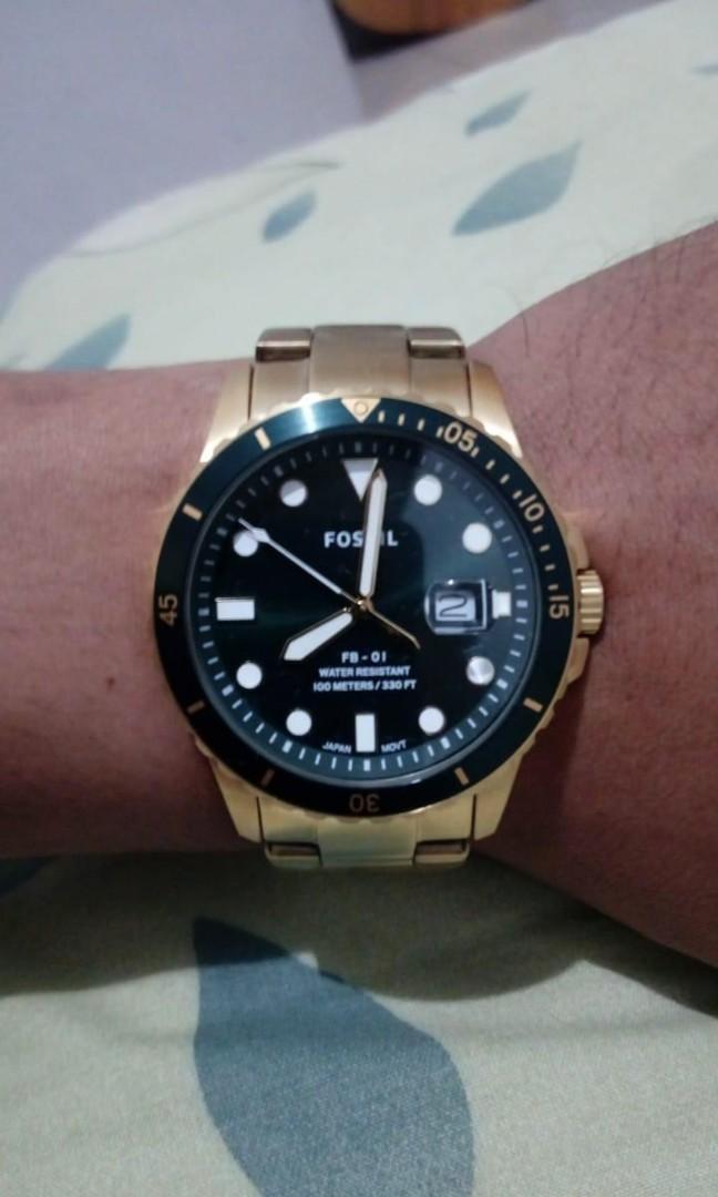 Jam Tangan FOSSIL NEW FS5658 FB-01 GOLD 
