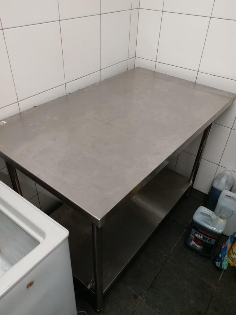 Kitchen Working Table 120 Meja Stainless Steel