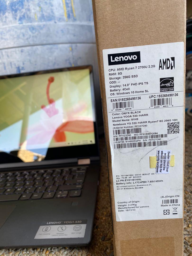 Lenovo Yoga 530 14arr Ryzen7 Electronics Computers Laptops On Carousell