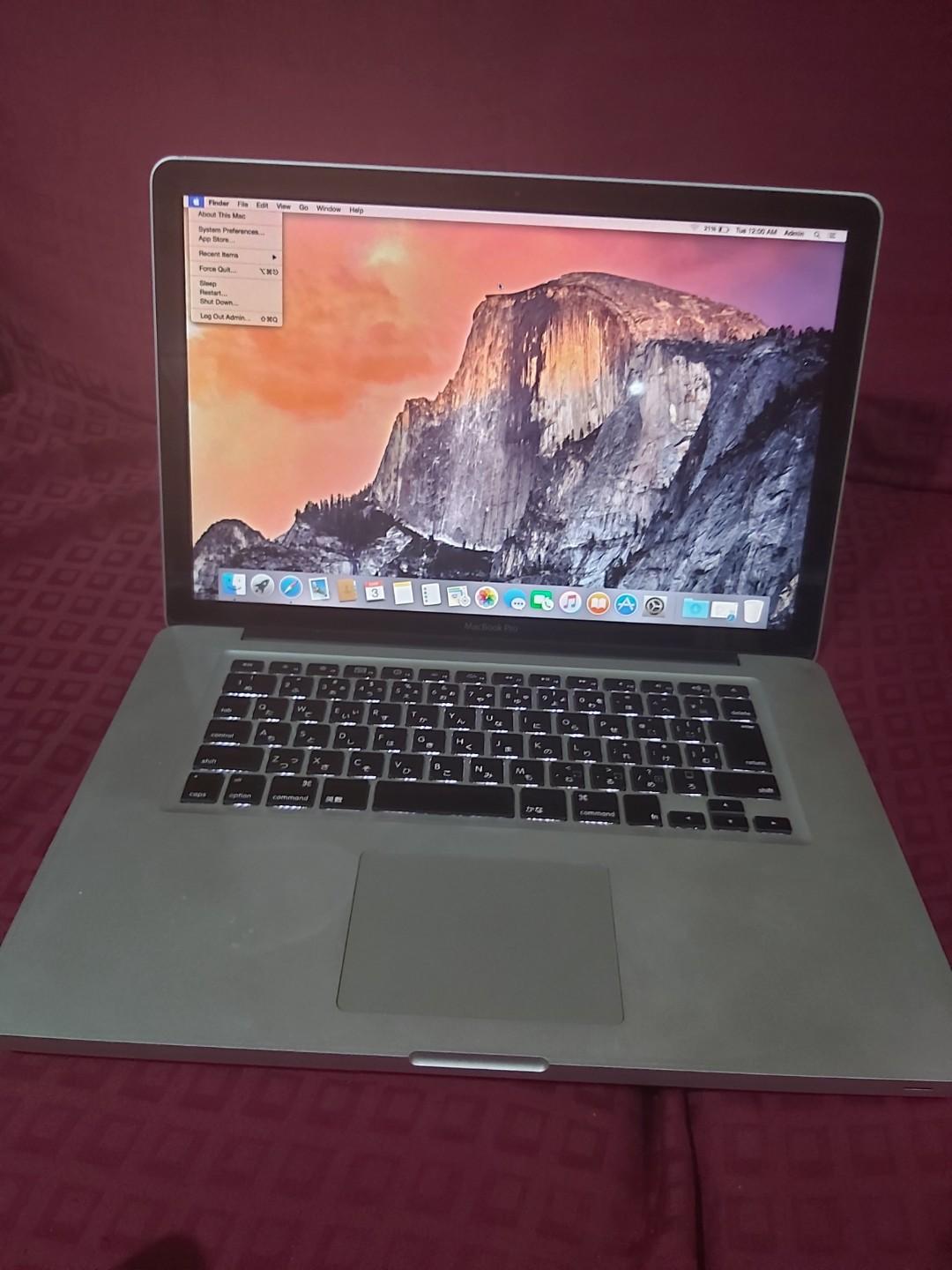 Mcbook Pro 15 inches core i7 (Unit Only) (Category: Laptops & Notebooks) located in Pateros City. Submitted by bodegasale (Listing ID 280950665, Image 1). Description: God condition Already upgraded Unit only no charge and accessories.