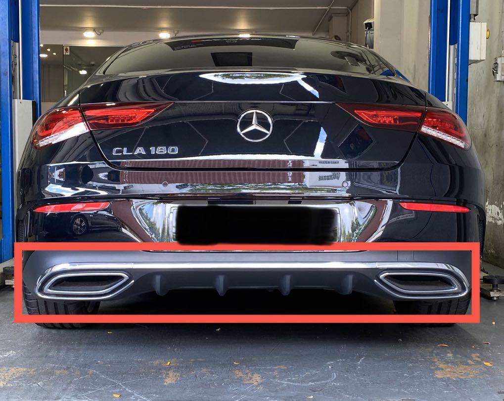 Mercedes cla outlet rear diffuser