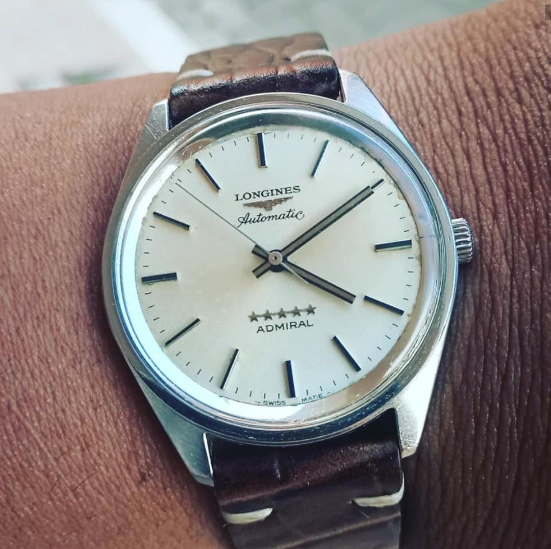 LONGINES ADMIRAL automatic 5 star no date, Fesyen Pria, Jam Tangan di  Carousell