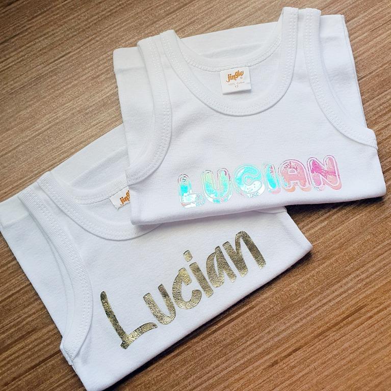 Personalized/Custom NAME DECAL on fabric. Iron-On / Heat ...