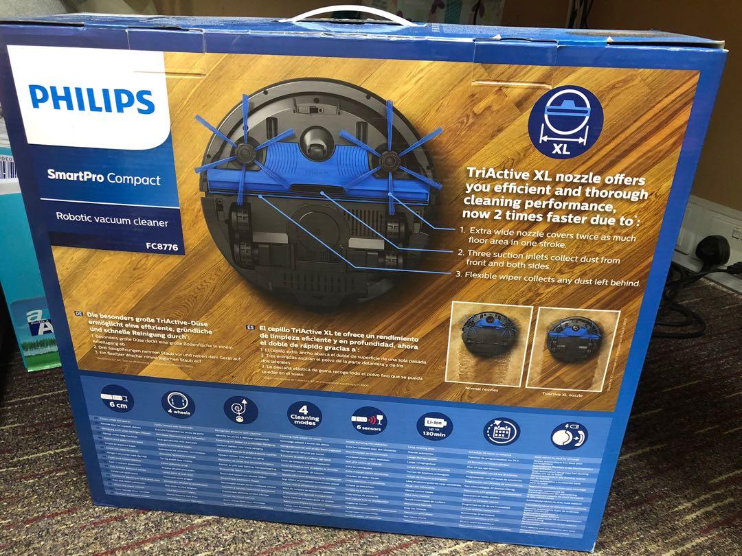 Philips SmartPro Compact Robotic Vacuum Cleaner FC8776, TV & Home