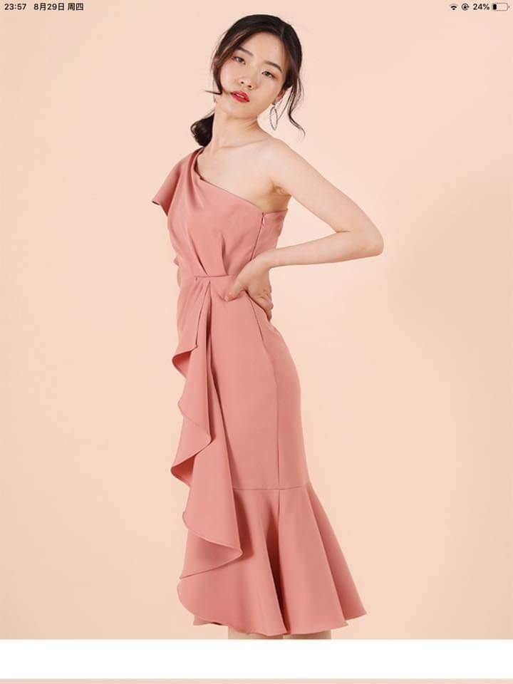 white christmas dresses Sabrina Midi Dress Satin main image 1