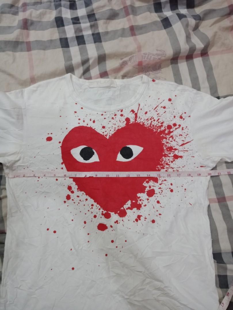 PLAY CDG paint splatter big logo print Women s Fashion Dresses