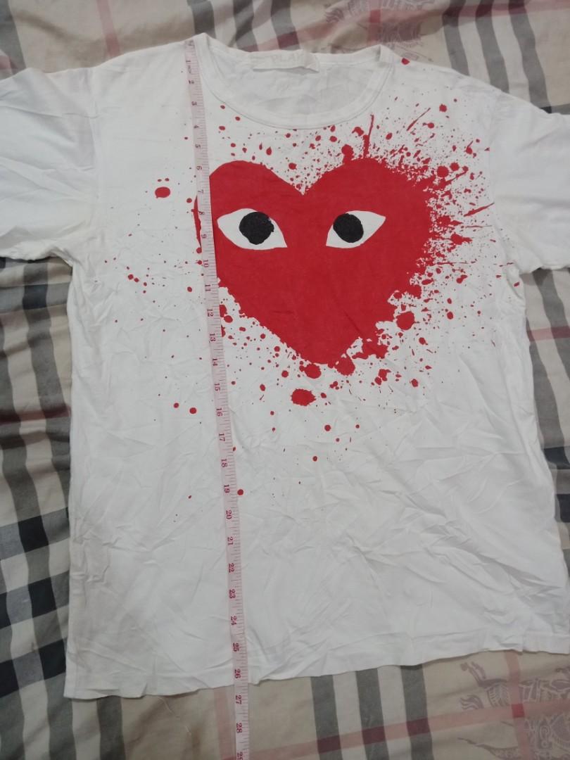 cdg splatter tee