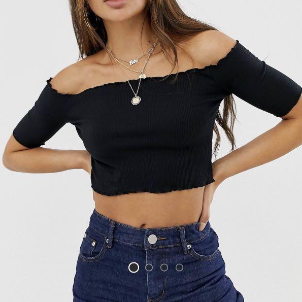 Pretty little thing sales off shoulder top
