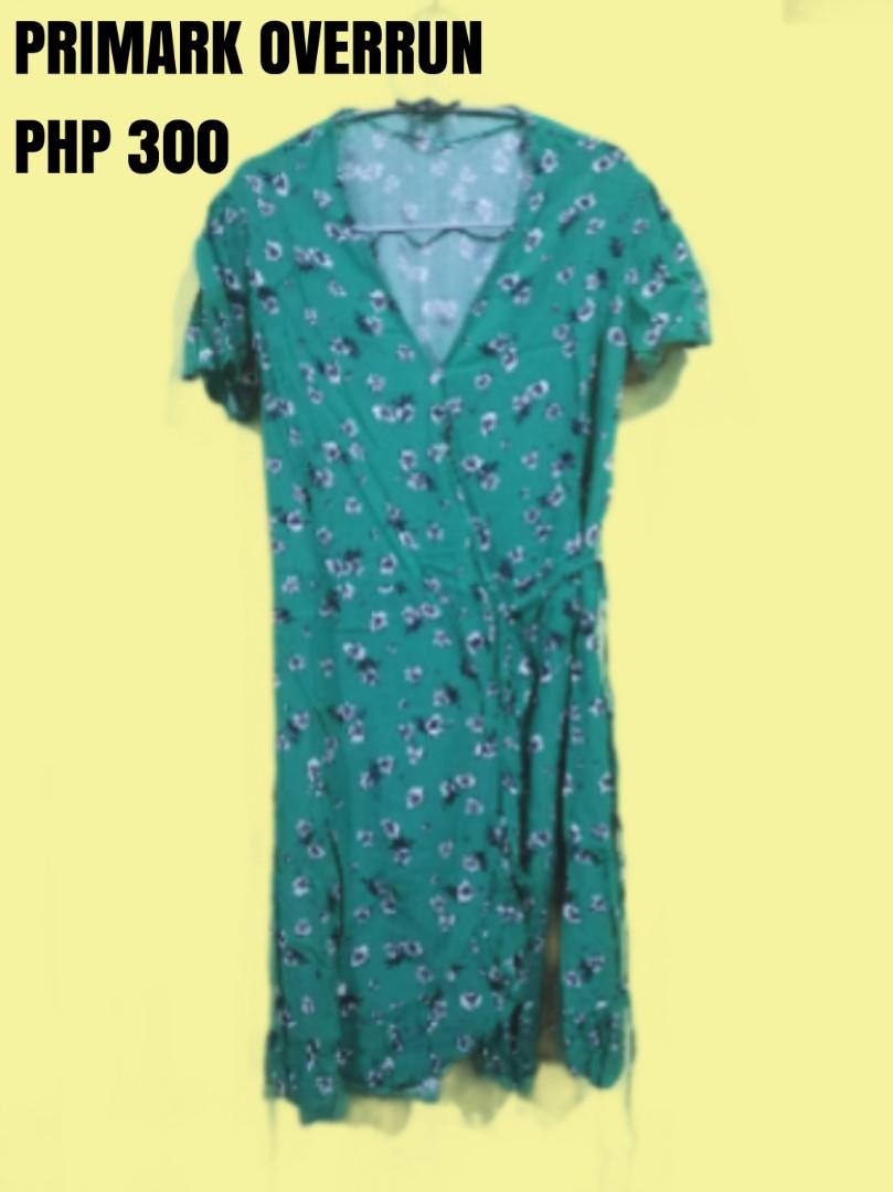primark green wrap dress