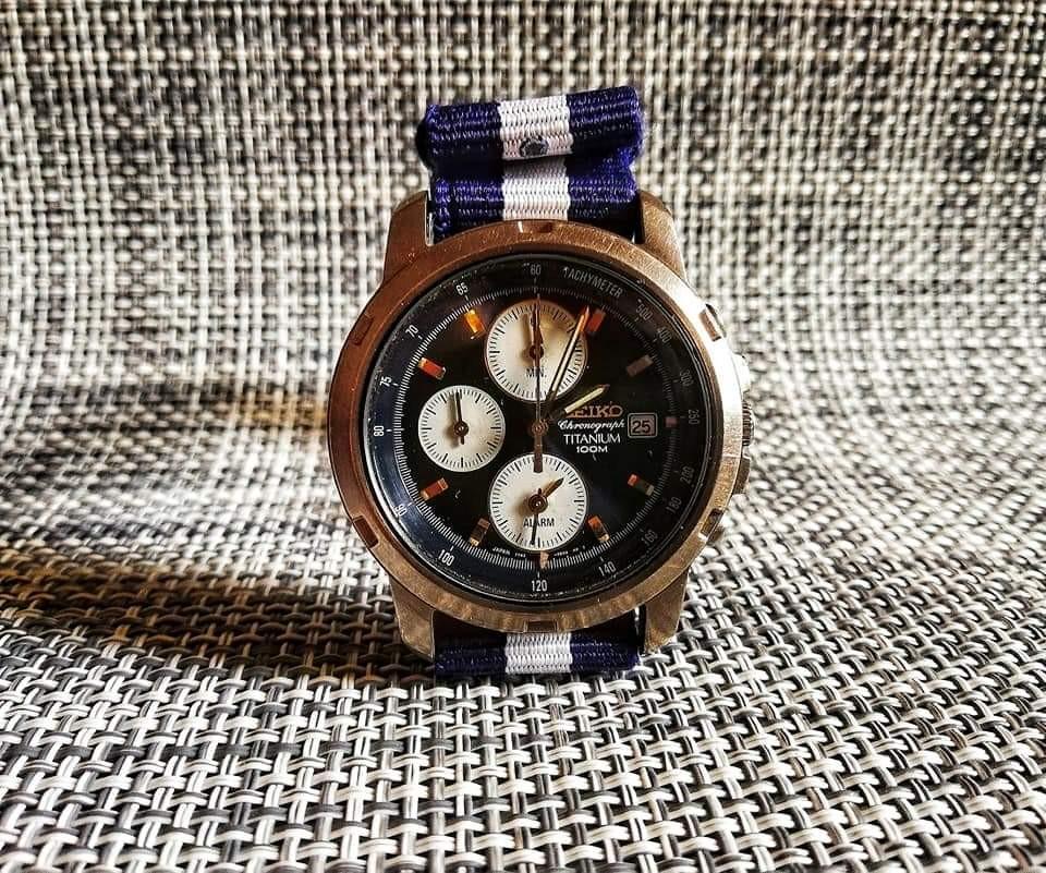 Seiko 7T62 ChronoAlarm Titanium Quartz Watch, Men's Fashion, Watches &  Accessories, Watches on Carousell