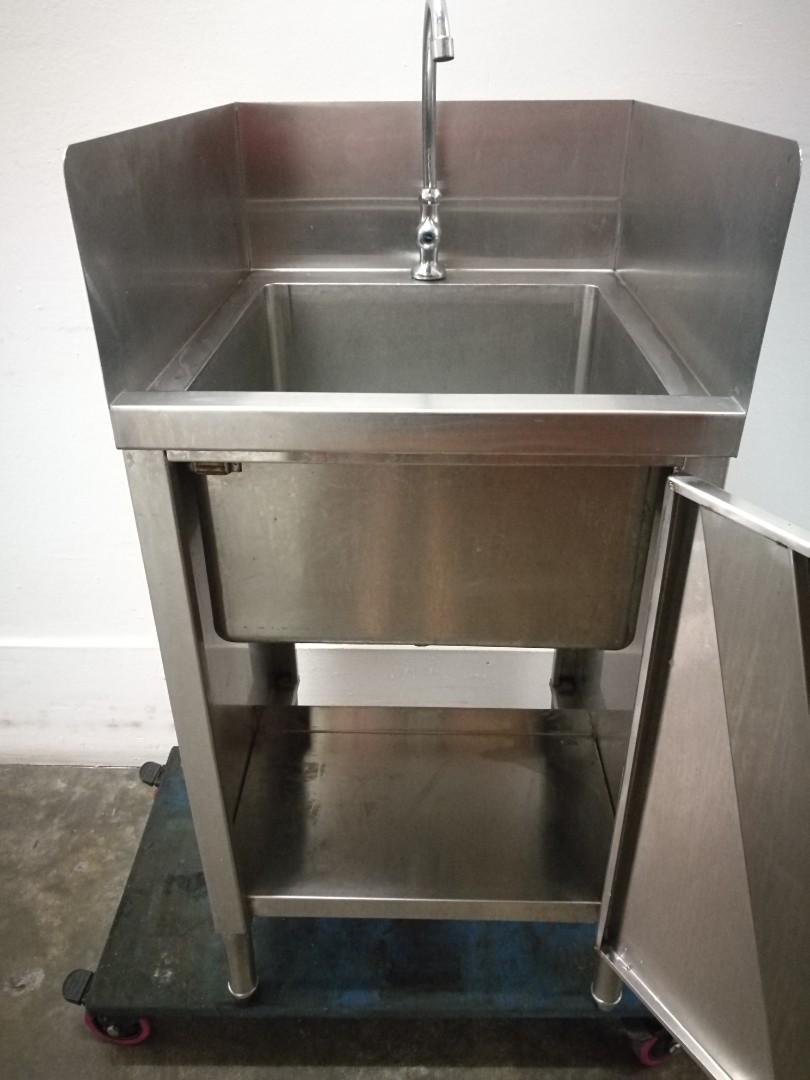 Stainless steel sink with swing door/ kitchen sink/ stainless steel sink Furniture