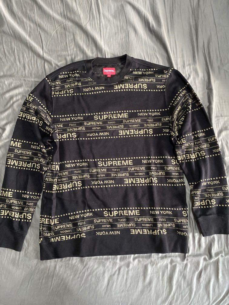 Supreme Metallic Jacquard Crewneck SS19 Men s Fashion Coats